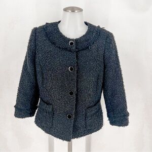 Karl Lagerfeld - Black Boucle Blazer